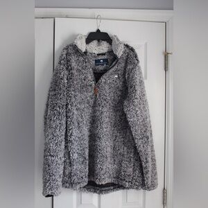 The Southern Shirt Company Gray Teddy Jacket with Cream Lining